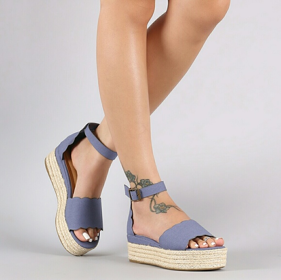 bamboo scalloped espadrilles